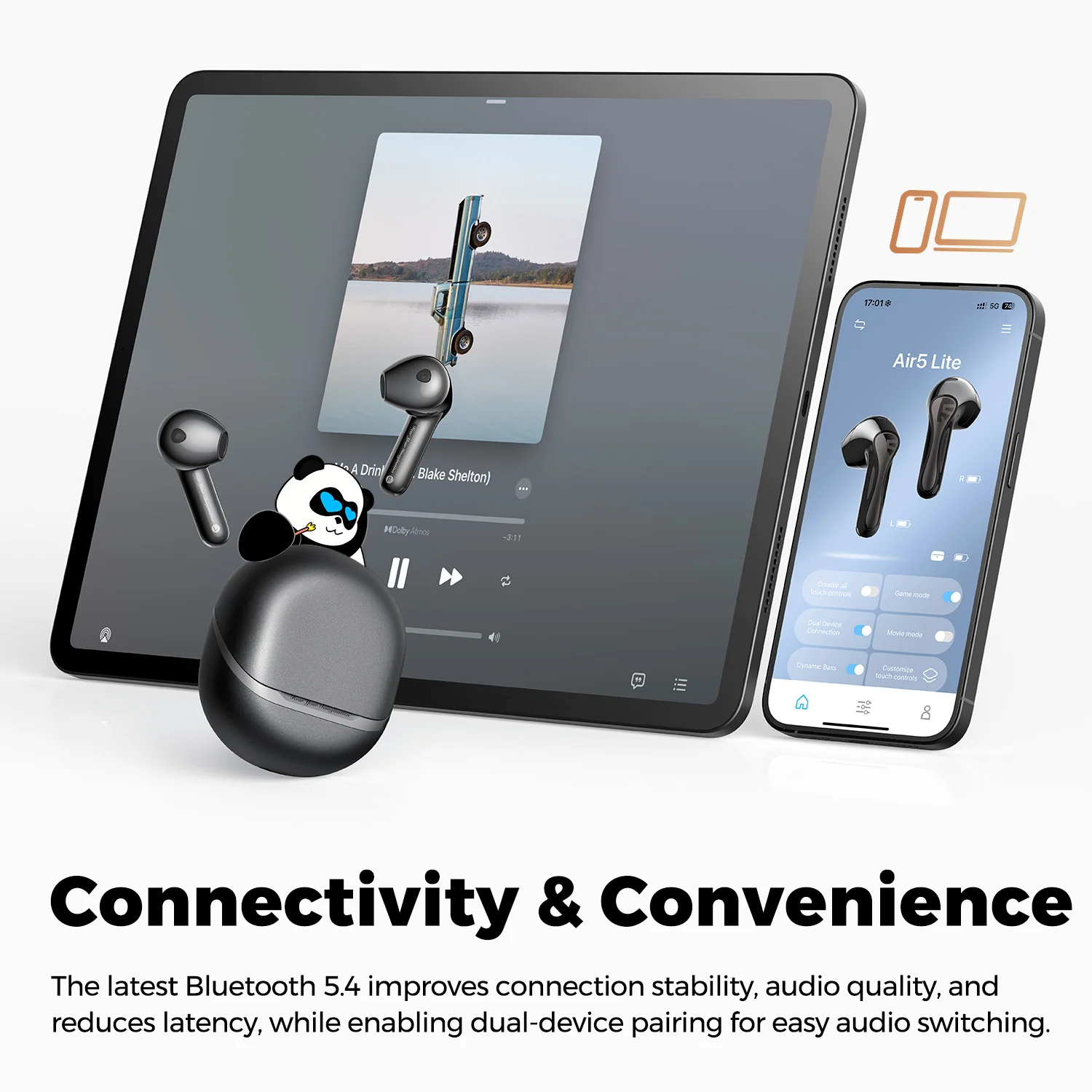 Air5 Lite: Semi-in-ear Wireless Earbuds with Hi-Res LDAC Audio - Image 5