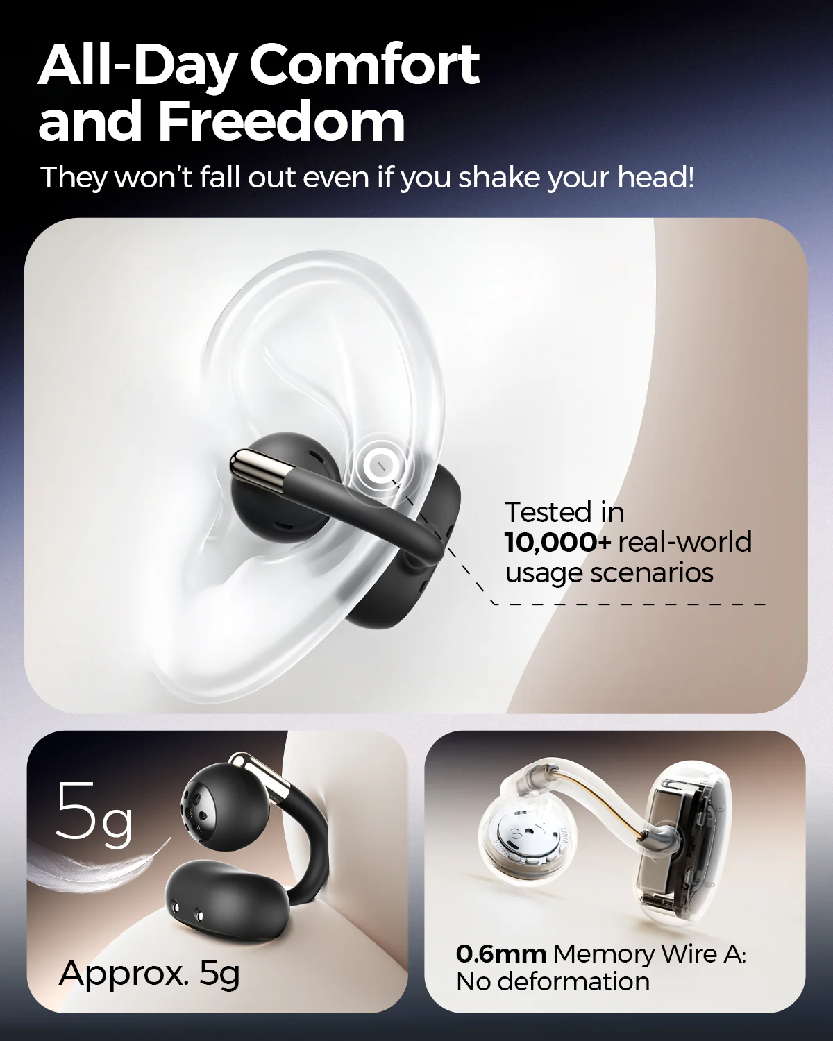 Clip1 Open-Ear Clip-On Earphones — Feather-Light Comfort, Deep Bass, Smarter Features - Image 5