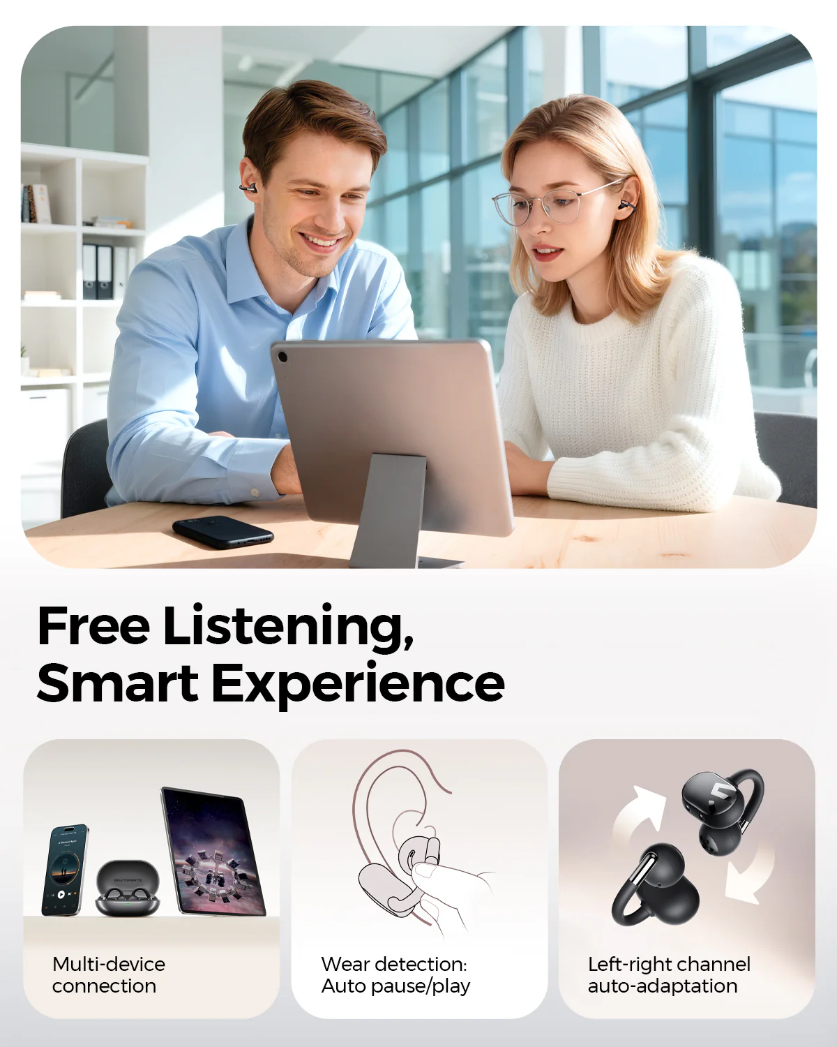 Clip1 Open-Ear Clip-On Earphones — Feather-Light Comfort, Deep Bass, Smarter Features - Image 8