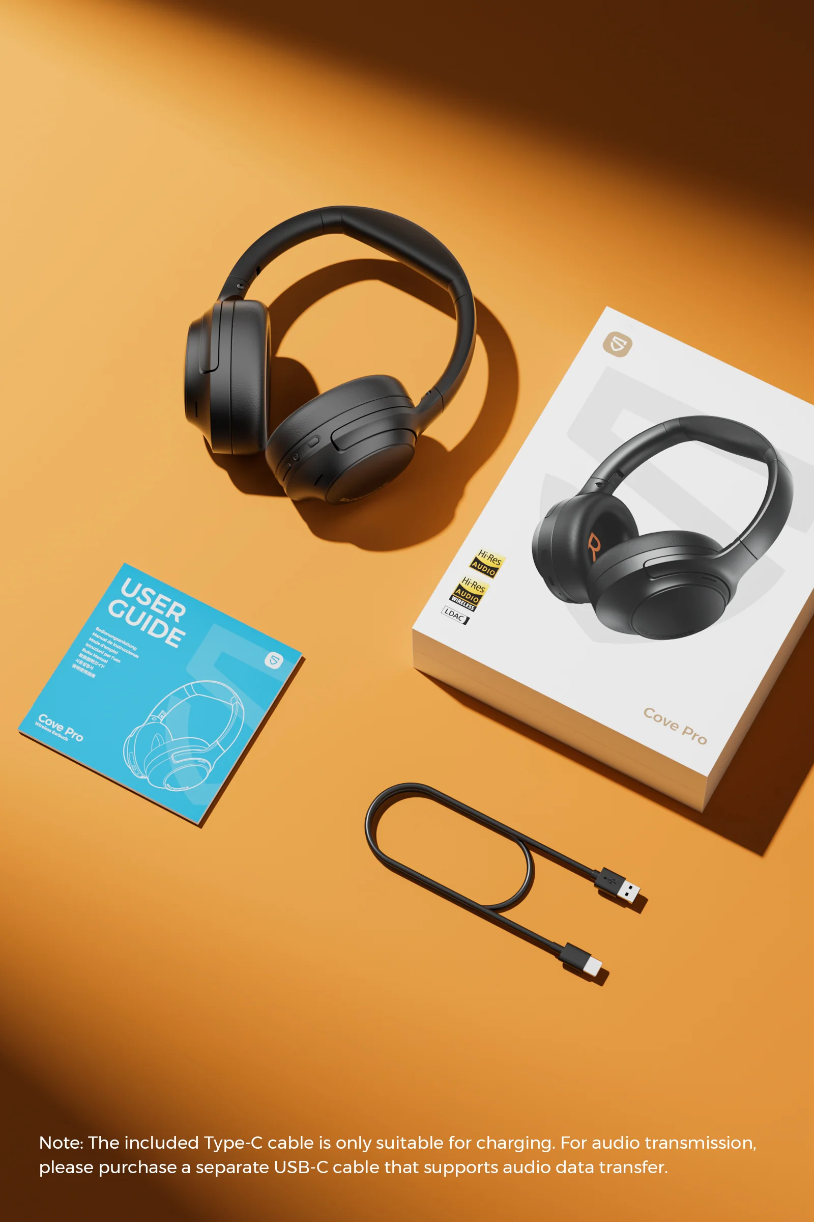 Cove Pro Over-Ear Headphones – 56dB Adaptive ANC Headphones with 95H Playtime & 7-Mic AI ENC - Image 10