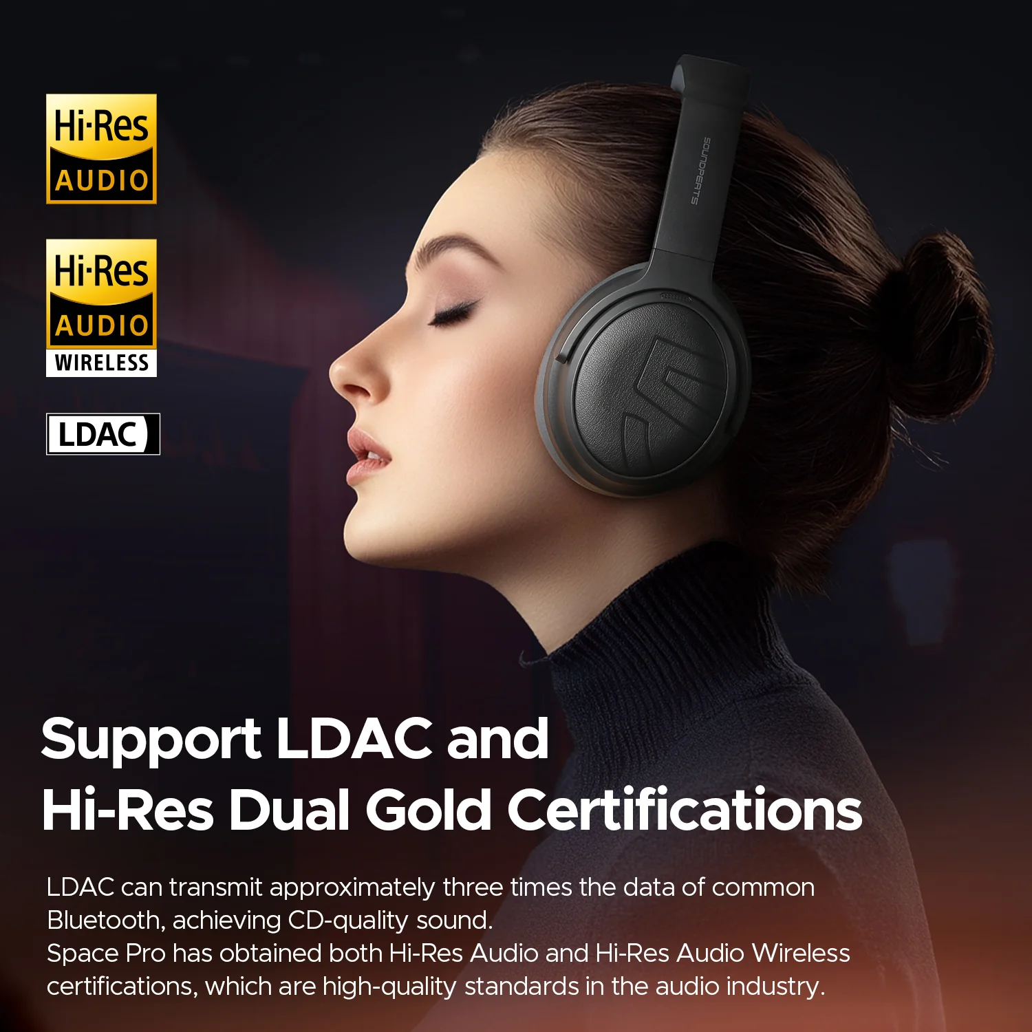 Space Pro Hi-Res Audio with LDAC and -47dB Hybrid ANC - Image 4
